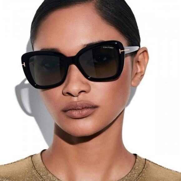 New, TOM FORD Maeve Sunglasses TF1008 01B Authentic - Picture 1 of 13
